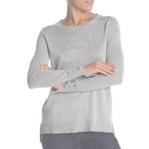 Philosophy heather gray high low ls sweater, XS